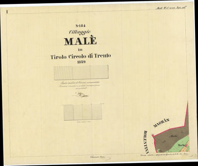 MALÈ Mappa originale d'impianto del Catasto austro-ungarico. Scala 1:2880 Preview 1