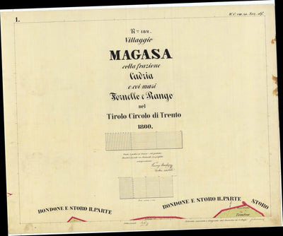 MAGASA Mappa originale d'impianto del Catasto austro-ungarico. Scala 1:2880 Preview 1