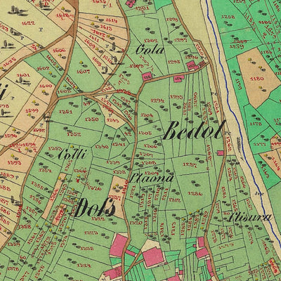 MORTASO I PARTE Mappa originale d'impianto del Catasto austro-ungarico. Scala 1:2880 Preview 3