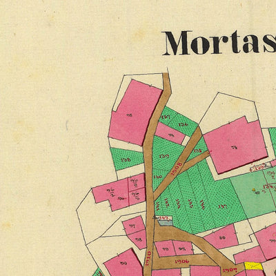 MORTASO I PARTE Mappa originale d'impianto del Catasto austro-ungarico. Scala 1:2880 Preview 2