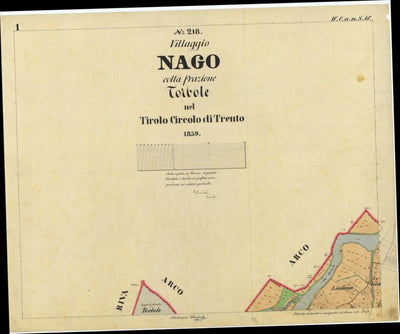 NAGO Mappa originale d'impianto del Catasto austro-ungarico. Scala 1:2880 Preview 1