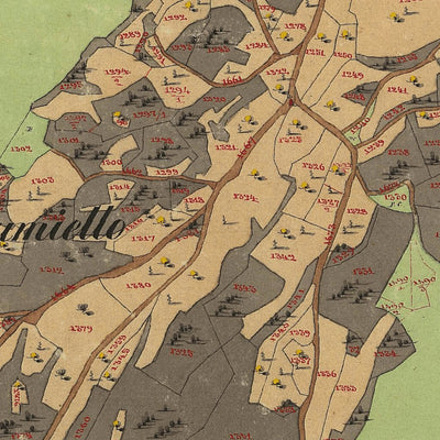 NAGO Mappa originale d'impianto del Catasto austro-ungarico. Scala 1:2880 Preview 3