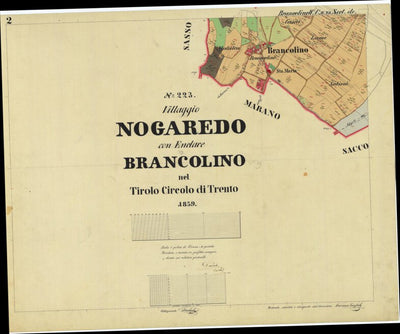 NOGAREDO Mappa originale d'impianto del Catasto austro-ungarico. Scala 1:2880 Preview 1