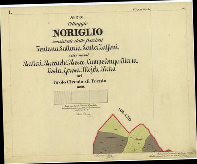 NORIGLIO Mappa originale d'impianto del Catasto austro-ungarico. Scala 1:2880 Preview 1
