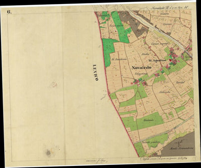 NOVALEDO Mappa originale d'impianto del Catasto austro-ungarico. Scala 1:2880 Preview 2