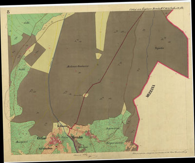 ORTISÈ Mappa originale d'impianto del Catasto austro-ungarico. Scala 1:2880 Preview 2
