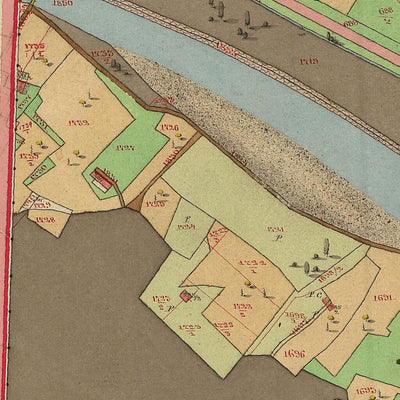 OSPEDALETTO Mappa originale d'impianto del Catasto austro-ungarico. Scala 1:2880 Preview 3