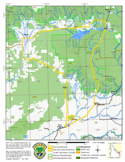 General Season Hunt Areas - Deer - Unit 60 (Exception) Preview 1