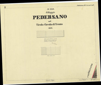 PEDERSANO Mappa originale d'impianto del Catasto austro-ungarico. Scala 1:2880 Preview 1