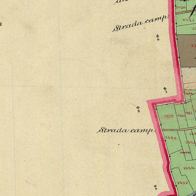 PELLIZZANO Mappa originale d'impianto del Catasto austro-ungarico. Scala 1:2880 Preview 3