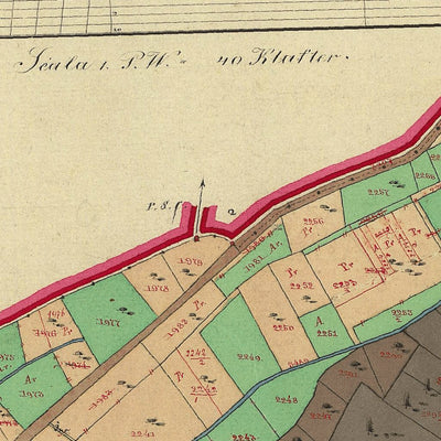 PERGINE Mappa originale d'impianto del Catasto austro-ungarico. Scala 1:2880 Preview 2