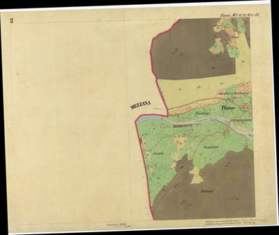 PIANO Mappa originale d'impianto del Catasto austro-ungarico. Scala 1:2880 Preview 2