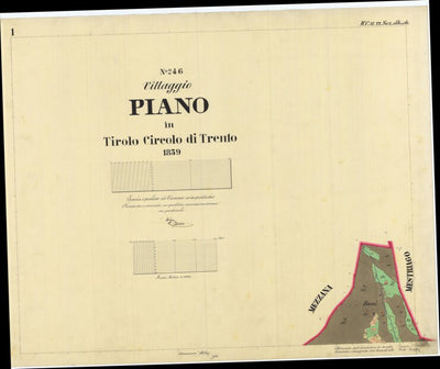 PIANO Mappa originale d'impianto del Catasto austro-ungarico. Scala 1:2880 Preview 1