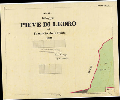 PIEVE DI LEDRO Mappa originale d'impianto del Catasto austro-ungarico. Scala 1:2880 Preview 1