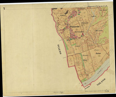POMAROLO Mappa originale d'impianto del Catasto austro-ungarico. Scala 1:2880 Preview 2