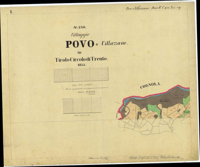 POVO Mappa originale d'impianto del Catasto austro-ungarico. Scala 1:2880 Preview 1