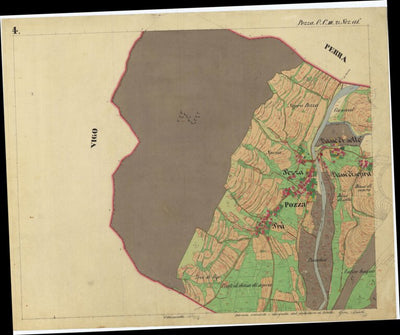POZZA Mappa originale d'impianto del Catasto austro-ungarico. Scala 1:2880 Preview 2