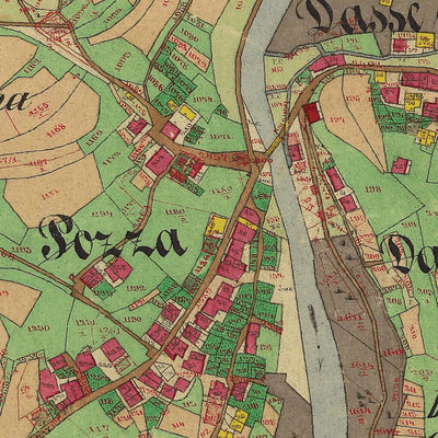 POZZA Mappa originale d'impianto del Catasto austro-ungarico. Scala 1:2880 Preview 3