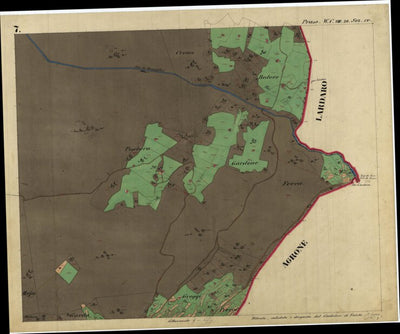 PRASO Mappa originale d'impianto del Catasto austro-ungarico. Scala 1:2880 Preview 2
