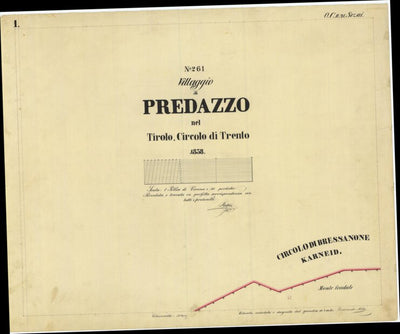 PREDAZZO Mappa originale d'impianto del Catasto austro-ungarico. Scala 1:2880 Preview 1