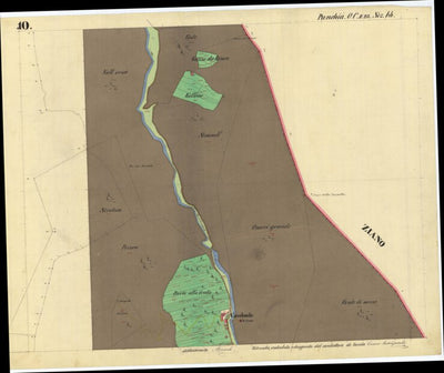 PANCHIÀ Mappa originale d'impianto del Catasto austro-ungarico. Scala 1:2880 Preview 3
