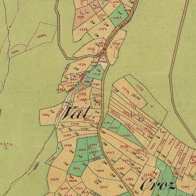 PREGHENA Mappa originale d'impianto del Catasto austro-ungarico. Scala 1:2880 Preview 3