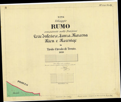 RUMO Mappa originale d'impianto del Catasto austro-ungarico. Scala 1:2880 Preview 1