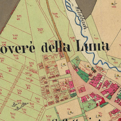 ROVERÈ DELLA LUNA Mappa originale d'impianto del Catasto austro-ungarico. Scala 1:2880 Preview 2