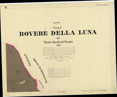 ROVERÈ DELLA LUNA Mappa originale d'impianto del Catasto austro-ungarico. Scala 1:2880 Preview 1