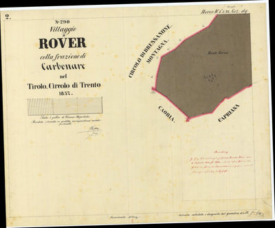 ROVER Mappa originale d'impianto del Catasto austro-ungarico. Scala 1:2880 Preview 1