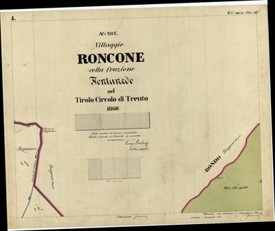 RONCONE Mappa originale d'impianto del Catasto austro-ungarico. Scala 1:2880 Preview 1