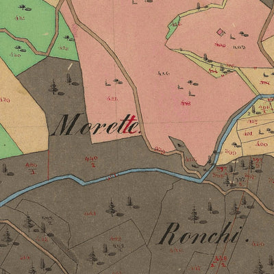 RONCOGNO Mappa originale d'impianto del Catasto austro-ungarico. Scala 1:2880 Preview 3