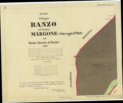 RANZO Mappa originale d'impianto del Catasto austro-ungarico. Scala 1:2880 Preview 1