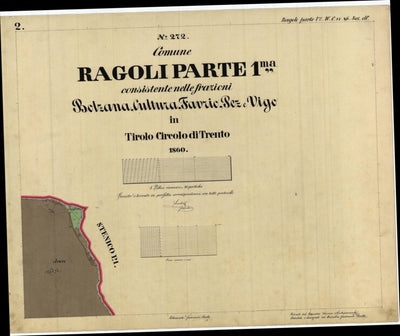 RAGOLI PARTE 1 Mappa originale d'impianto del Catasto austro-ungarico. Scala 1:2880 Preview 1