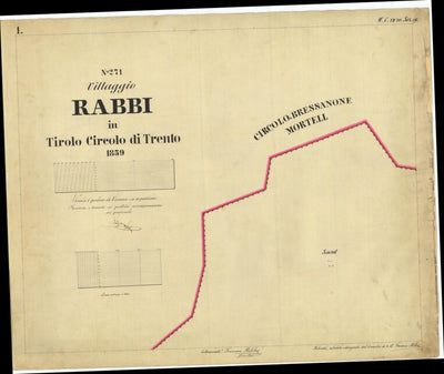 RABBI Mappa originale d'impianto del Catasto austro-ungarico. Scala 1:2880 Preview 1