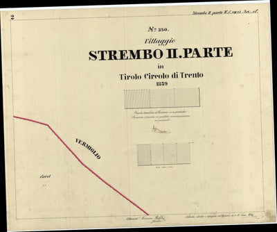 STREMBO PARTE 2 Mappa originale d'impianto del Catasto austro-ungarico. Scala 1:2880 Preview 1