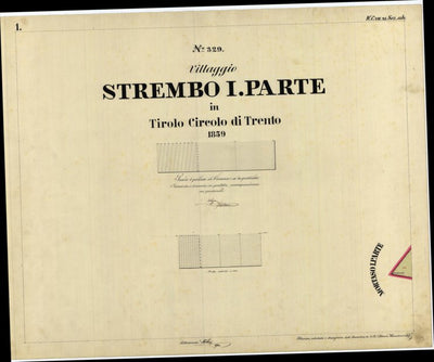 STREMBO PARTE 1 Mappa originale d'impianto del Catasto austro-ungarico. Scala 1:2880 Preview 1