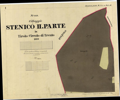 STENICO PARTE 2 Mappa originale d'impianto del Catasto austro-ungarico. Scala 1:2880 Preview 1