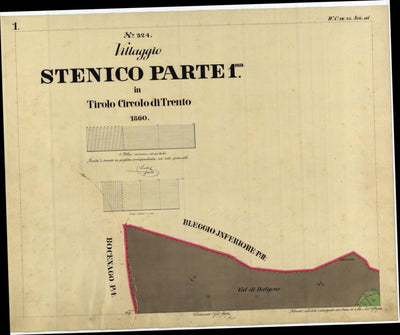 STENICO PARTE 1 Mappa originale d'impianto del Catasto austro-ungarico. Scala 1:2880 Preview 1