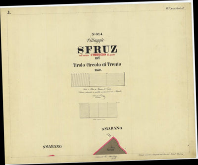 SFRUZ Mappa originale d'impianto del Catasto austro-ungarico. Scala 1:2880 Preview 1