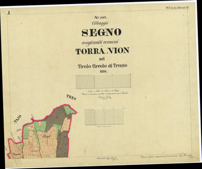 SEGNO Mappa originale d'impianto del Catasto austro-ungarico. Scala 1:2880 Preview 1