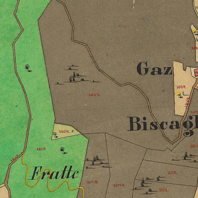 SARDAGNA Mappa originale d'impianto del Catasto austro-ungarico. Scala 1:2880 Preview 2
