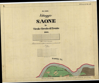 SAONE Mappa originale d'impianto del Catasto austro-ungarico. Scala 1:2880 Preview 1