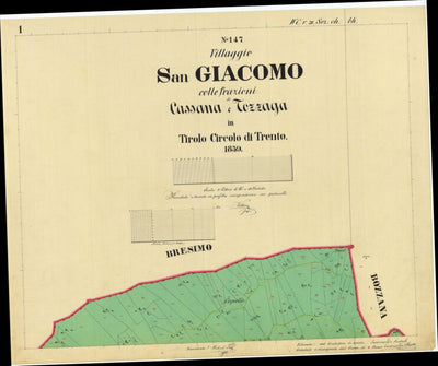 SAN GIACOMO Mappa originale d'impianto del Catasto austro-ungarico. Scala 1:2880 Preview 1