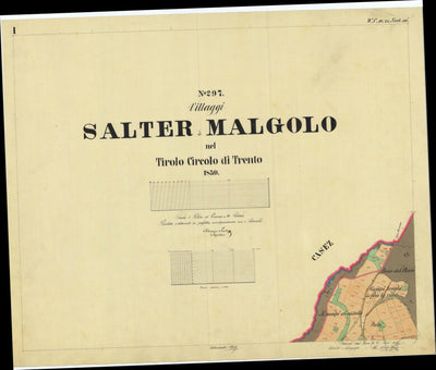SALTER MALGOLO Mappa originale d'impianto del Catasto austro-ungarico. Scala 1:2880 Preview 1