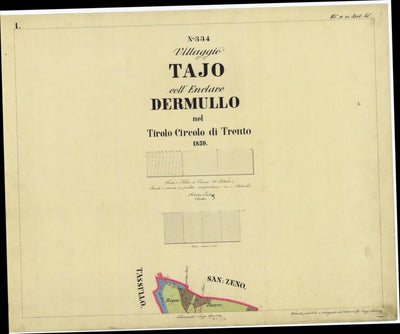 TAIO Mappa originale d'impianto del Catasto austro-ungarico. Scala 1:2880 Preview 1