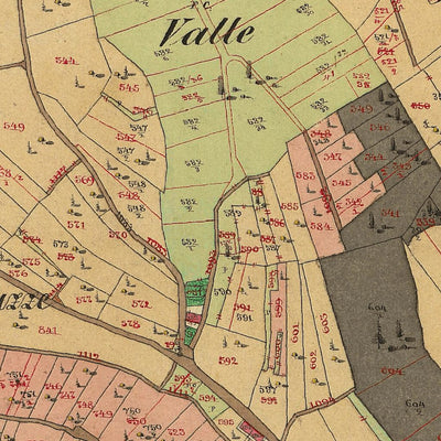 TENNA Mappa originale d'impianto del Catasto austro-ungarico. Scala 1:2880 Preview 3
