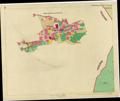 TERMENAGO Mappa originale d'impianto del Catasto austro-ungarico. Scala 1:2880 Preview 2