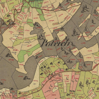 TERRAGNOLO Mappa originale d'impianto del Catasto austro-ungarico. Scala 1:2880 Preview 3