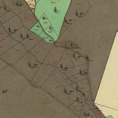 TERRES Mappa originale d'impianto del Catasto austro-ungarico. Scala 1:2880 Preview 2